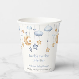 Vasos De Papel Blue Elegle Twinkle Twinkle Baby Shower