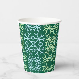 Vasos De Papel Blue gr Nieve flakes patrón de nieve Navidad