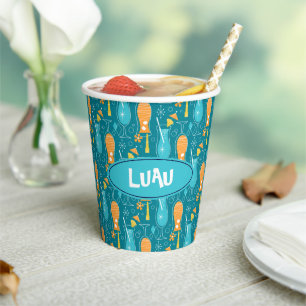 Vasos De Papel Blue Hawaii and Tropical Itch