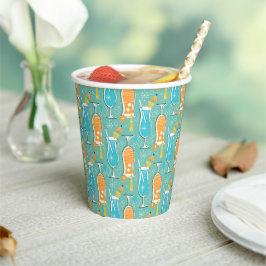 Vasos De Papel Blue Hawaii and Tropical Itch - Bg Turquoise