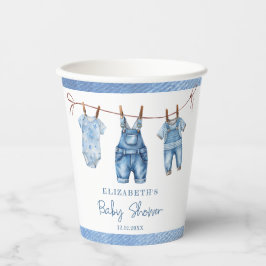 Vasos De Papel Blue Jean Baby Denim Boy Baby Shower