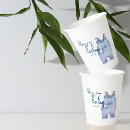 Vasos De Papel Blue Jean Baby Shower Tableware | Denim Overalls