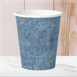 Vasos De Papel Blue Jean Denim