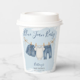Vasos De Papel Blue Jeans Modern Boy Baby Shower