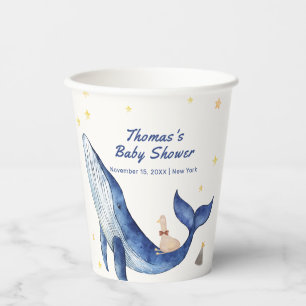 Vasos De Papel Blue Ocean Whimsical Duck Stars Whale Baby Shower