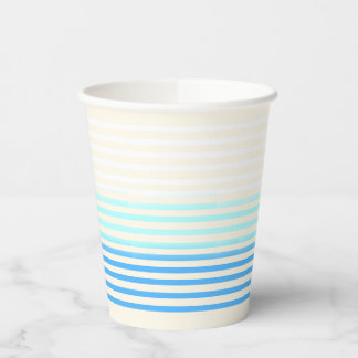 Vasos De Papel Blue Ombre Striped Paper