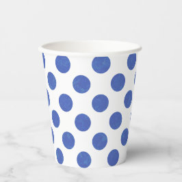 Vasos De Papel Blue Polka Dot
