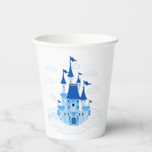 Vasos De Papel Blue Princess Castle Personalized Girly