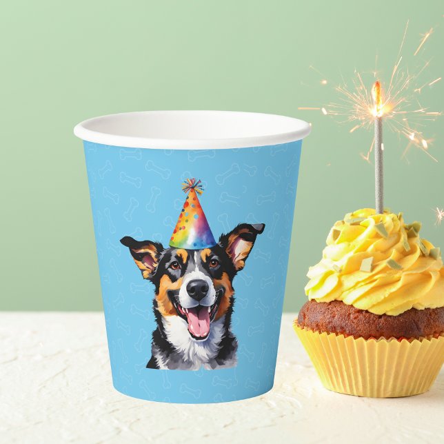 Vasos De Papel Blue Puppy Dog Birthday Paw (Subido por el creador)