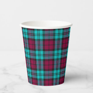 Vasos De Papel Blue Red Campbell Tartán Blackwatch Plain