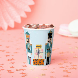 Vasos De Papel Blue Winter Snowflakes Nutcracker Baby Shower