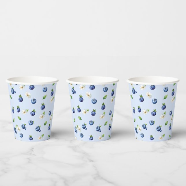 Vasos De Papel Blueberry Berry Sweet Baby Shower (Multi)