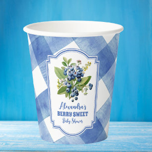 Vasos De Papel Blueberry Berry Sweet Baby Shower