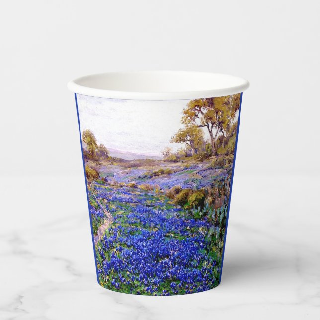 Vasos De Papel Bluebonnets en Twilight, San Antonio (Anverso)