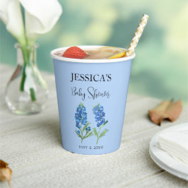 Vasos De Papel Bluebonnets Flowers Texas Baby Shower Chica