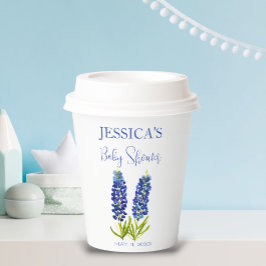 Vasos De Papel Bluebonnets Flowers Texas Baby Shower Chica