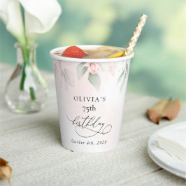 Vasos De Papel Blush Flowers, Pink Flowers, Boho, Birthday