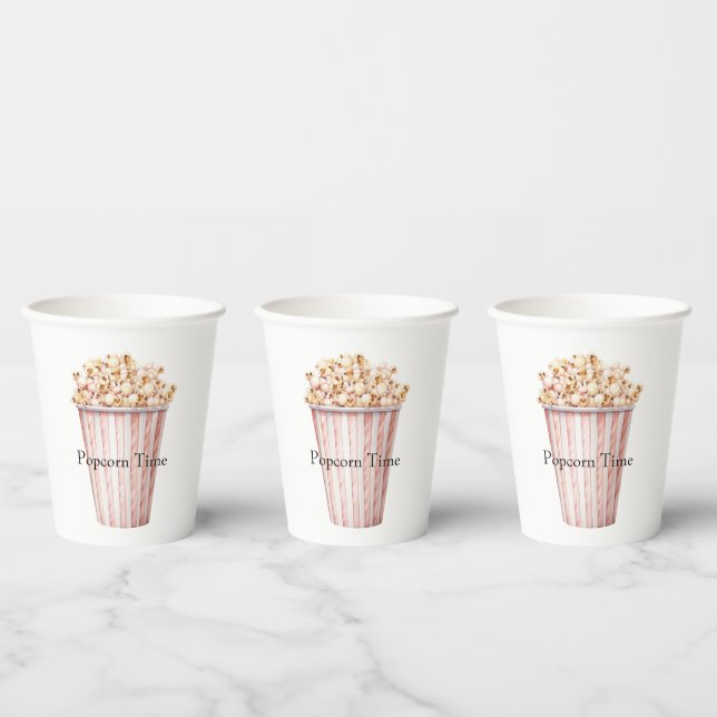Vasos De Papel Blush Movie Time Popcorn (Multi)