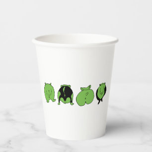Vasos De Papel Bocas de Hamster Verde