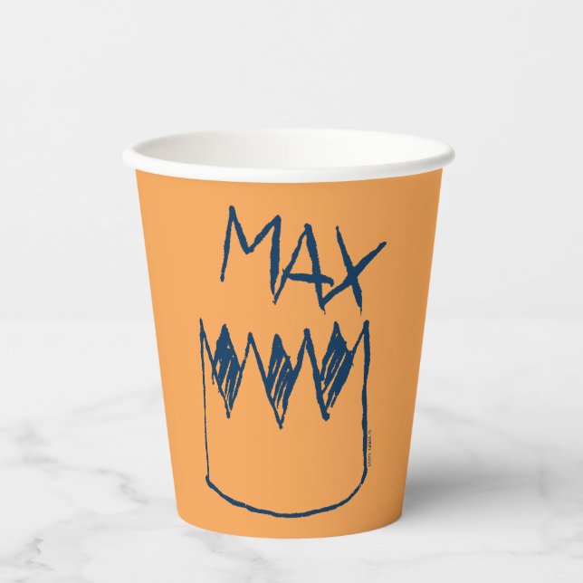 Vasos De Papel Boceto de Max y Corona (Anverso)