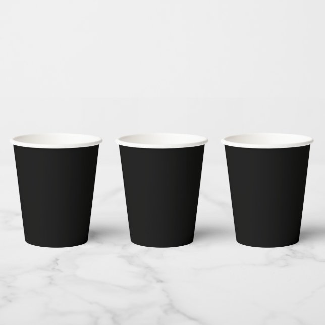 Vasos De Papel Boda blanco y negro (Multi)