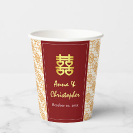 Vasos De Papel Boda chino tradicional peranakan