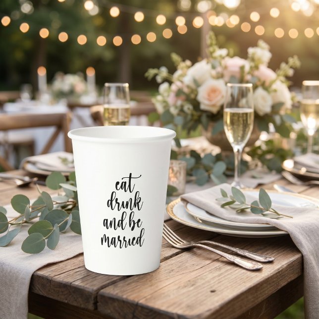 Vasos De Papel Boda Come Bebe y Cásate (Subido por el creador)