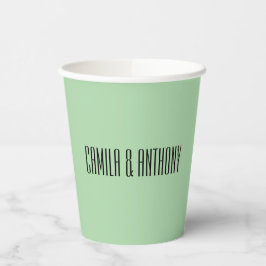 Vasos De Papel Boda de borde geométrico islámico turquesa