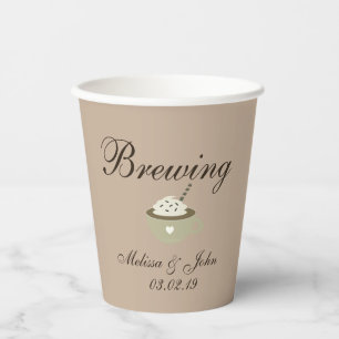 Vasos De Papel Boda de Café Latte Regalo de Despedida de Soltera 