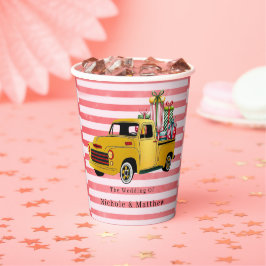 Vasos De Papel Boda de camionetas navideñas vintage