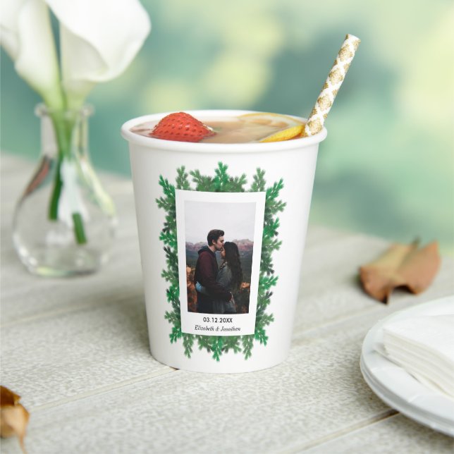 Vasos De Papel Boda de fotos de ramas de árbol de invierno (in situ)