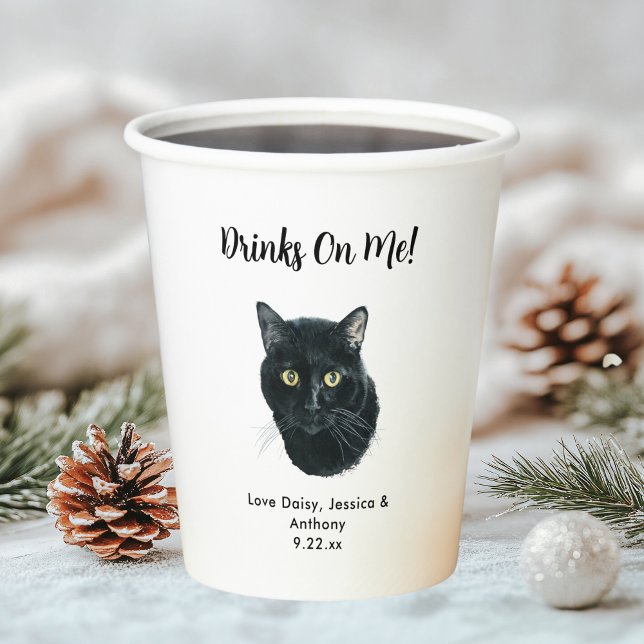Vasos De Papel Boda de gato mascota (Subido por el creador)