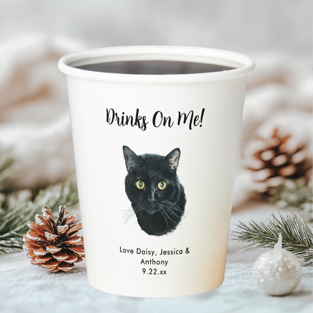Vasos De Papel Boda de gato personalizada (Subido por el creador)
