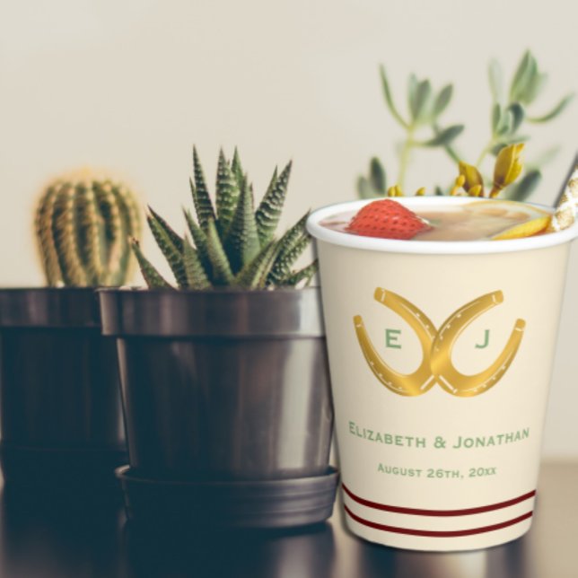 Vasos De Papel Boda de herradura occidental (Subido por el creador)