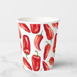 Vasos De Papel Boda de Hot Red & Saucy Chili Peppers