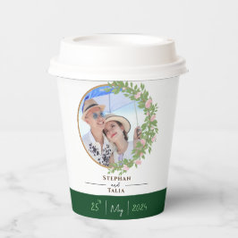 Vasos De Papel Boda de la elegancia floral encantada