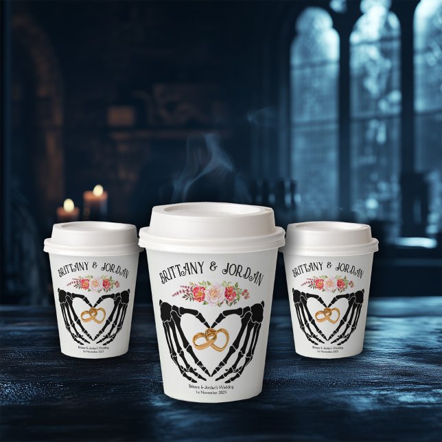 Vasos De Papel Boda de Manos de Esqueleto Gótico Claro (Subido por el creador)