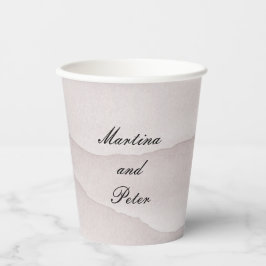 Vasos De Papel Boda de montañas rosas polvorientas abstractas