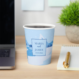 Vasos De Papel Boda de nieve de invierno