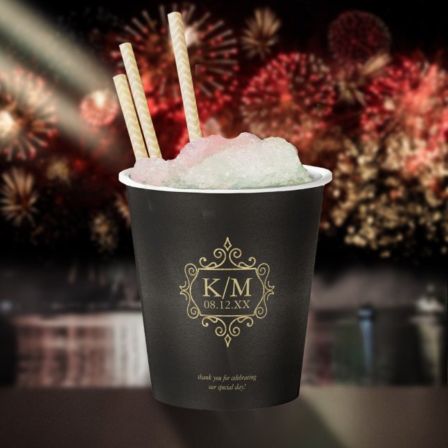 Vasos De Papel Boda de oro fino filigrí gracias ID871 (Subido por el creador)