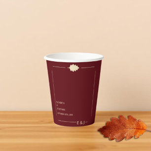 Vasos De Papel Boda de otoño en Borgoña