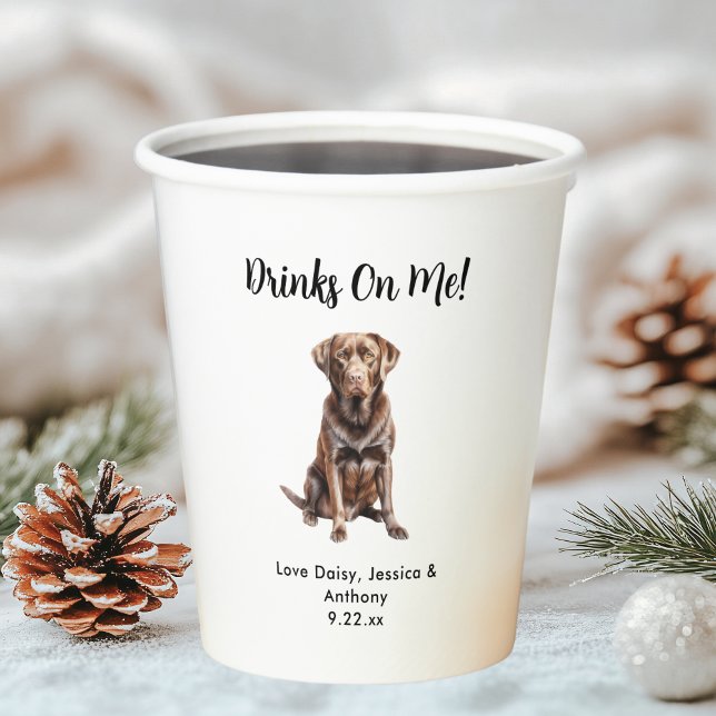 Vasos De Papel Boda de perro mascota (Subido por el creador)