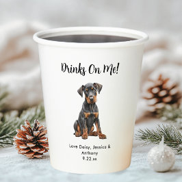 Vasos De Papel Boda de Perro Personalizada