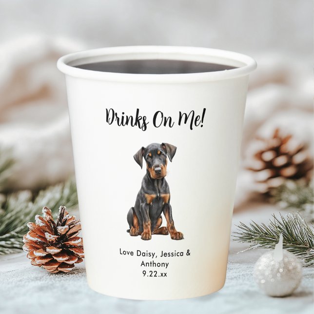 Vasos De Papel Boda de Perro Personalizada (Subido por el creador)