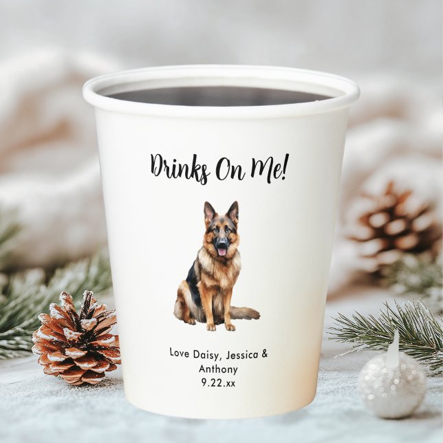 Vasos De Papel Boda de Perro Personalizada (Subido por el creador)