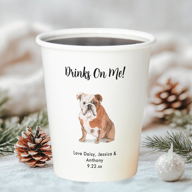 Vasos De Papel Boda de Perro Personalizada (Subido por el creador)