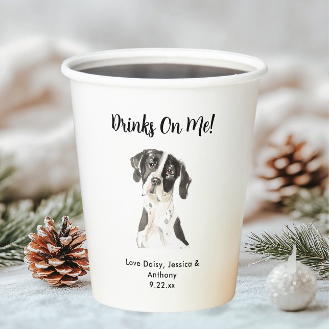 Vasos De Papel Boda de Perro Personalizada (Subido por el creador)