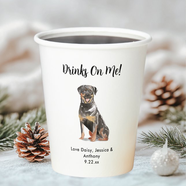 Vasos De Papel Boda de Perro Personalizada (Subido por el creador)
