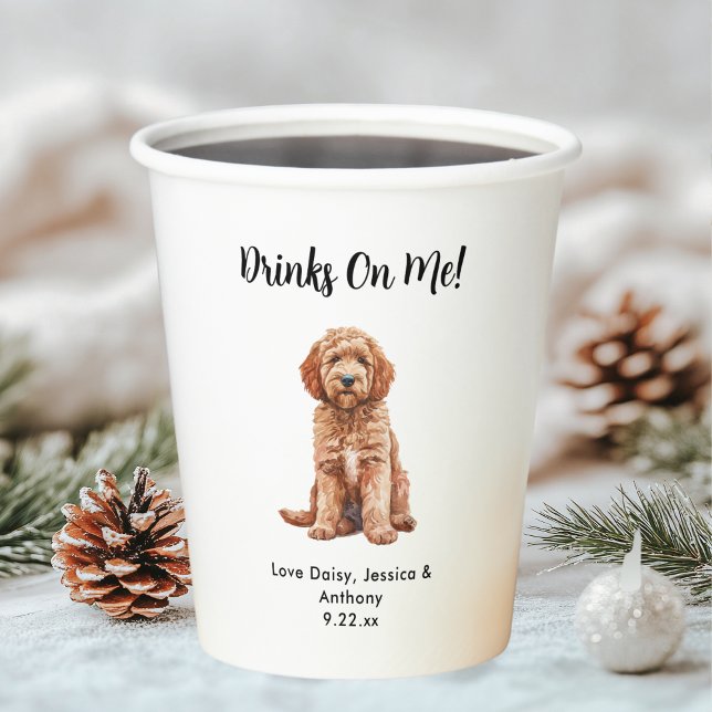 Vasos De Papel Boda de Perro Personalizada (Subido por el creador)