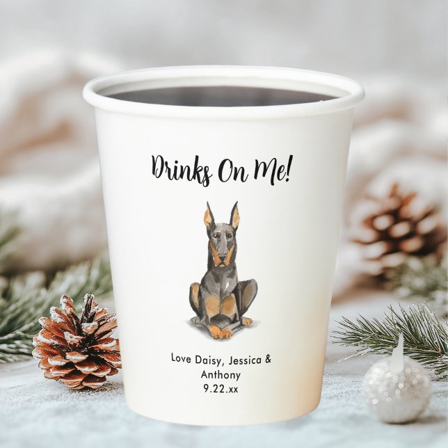 Vasos De Papel Boda de Perro Personalizada (Subido por el creador)